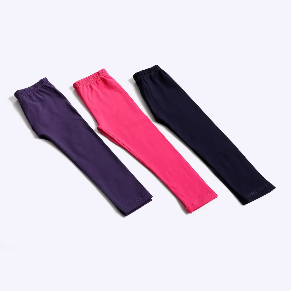 Plain Cotton Slip On Comfy Girls Leggings