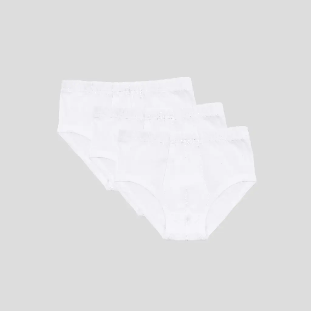 Plain Brief 100% Cotton Pack Of 3