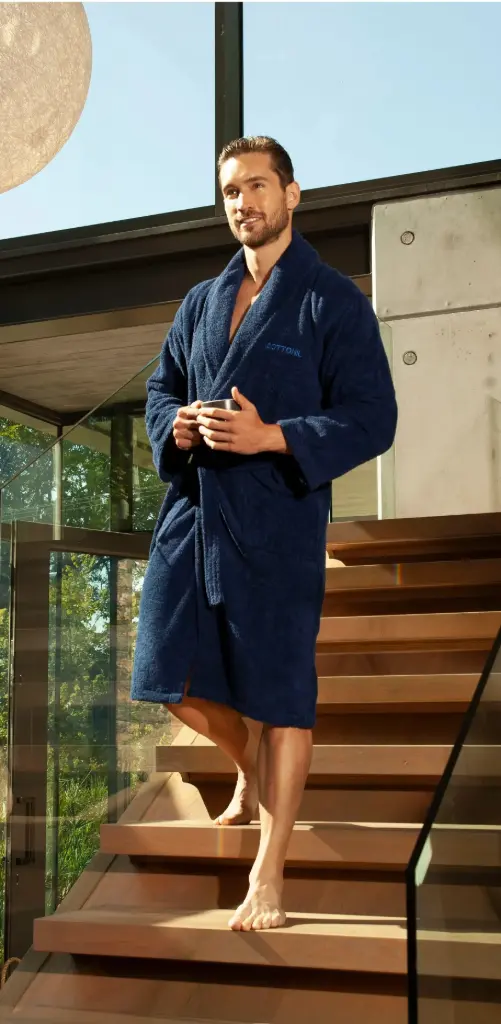 Cotton Hoodie Bathrobe