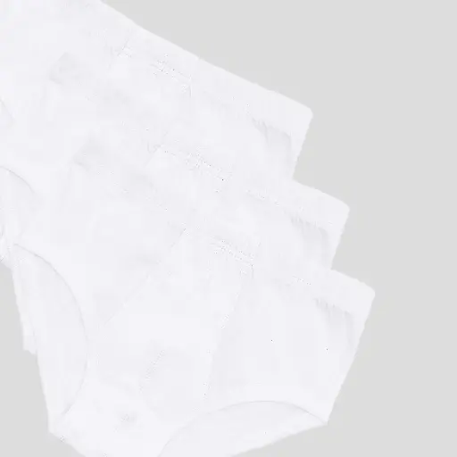 Dice Men Brief Pack of 3 White 2XL