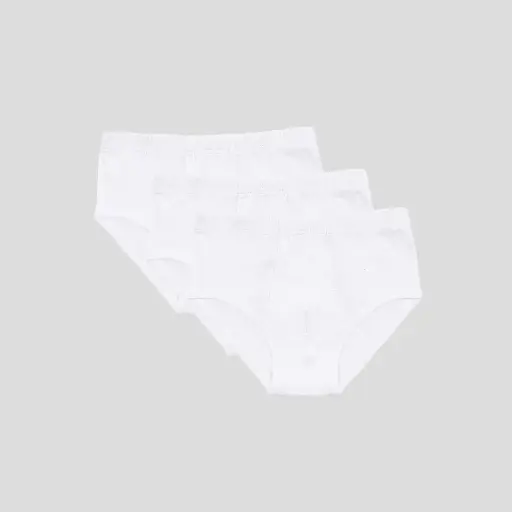 Plain Brief 100% Cotton Pack Of 3