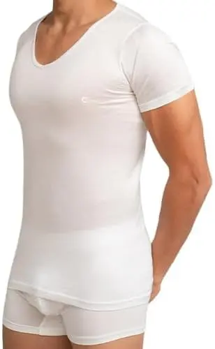  مرسريزيه نصف كم (V) رجالي ابيض 3XL