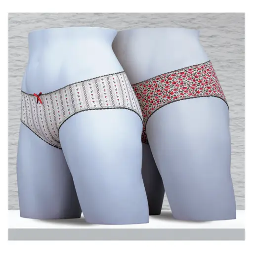 Pack Of 2 Candy - Patterned Bikini - Multi colors