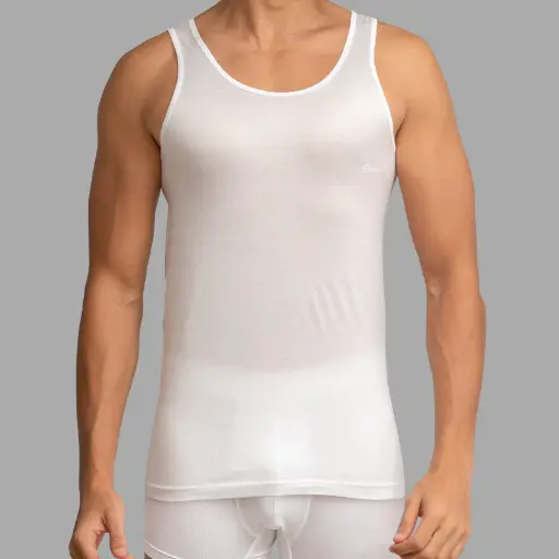 Mercerise Men TankTop White