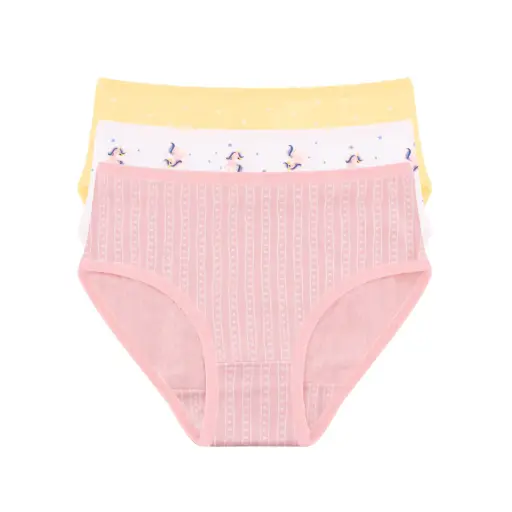 Girls Printed Brief - Pack of 3